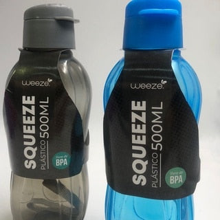 Garrafa Squeeze Plástico 500ml Água, Sucos, Shake, Academia,Clink